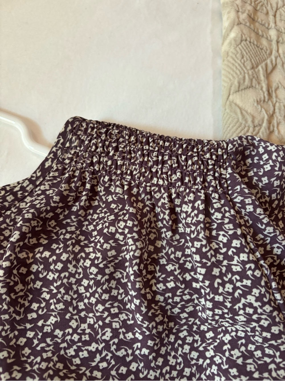 fun 2 fun Purple Micro Floral V-Neck Blouse - Picture 6 of 6